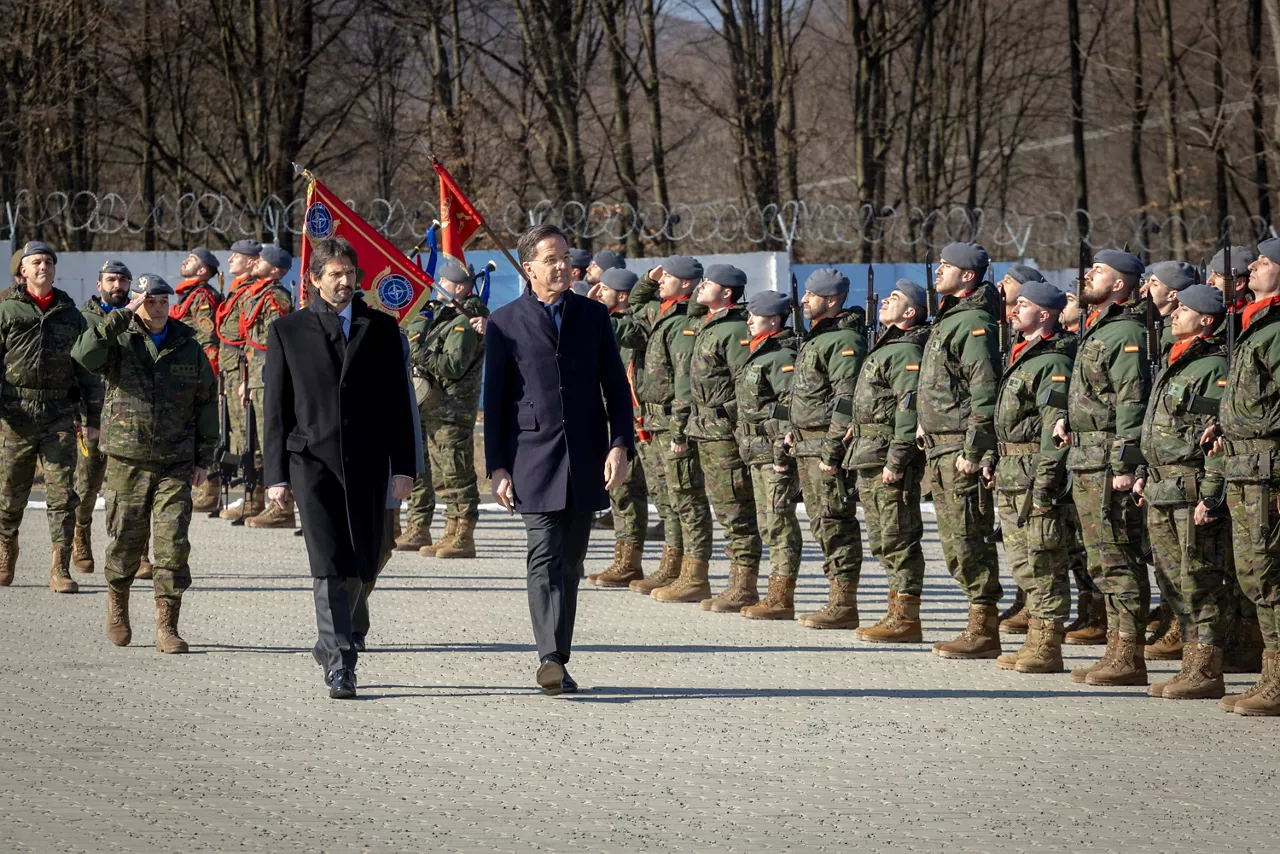 NATO Secretary General Mark Rutte visits the Forward Land Forces, stationed in Lešť.