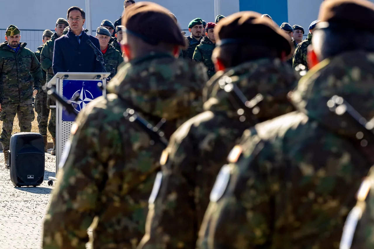 NATO Secretary General Mark Rutte visits the Forward Land Forces, stationed in Lešť.