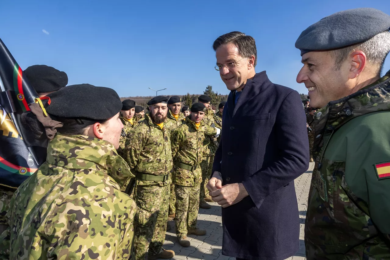 NATO Secretary General Mark Rutte visits the Forward Land Forces, stationed in Lešť.