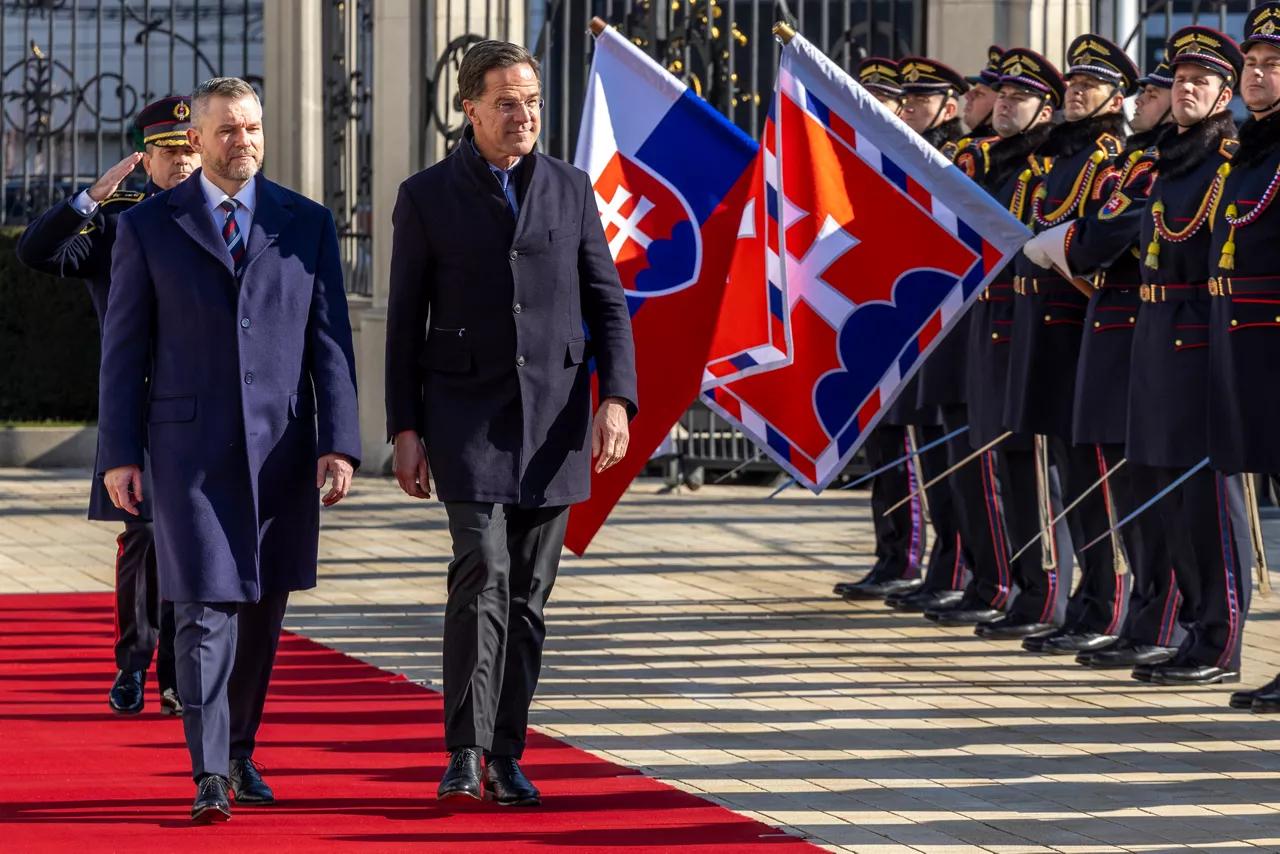 NATO Secretary General Mark Rutte meets with the President of the Slovak Republic, Peter Pellegrini