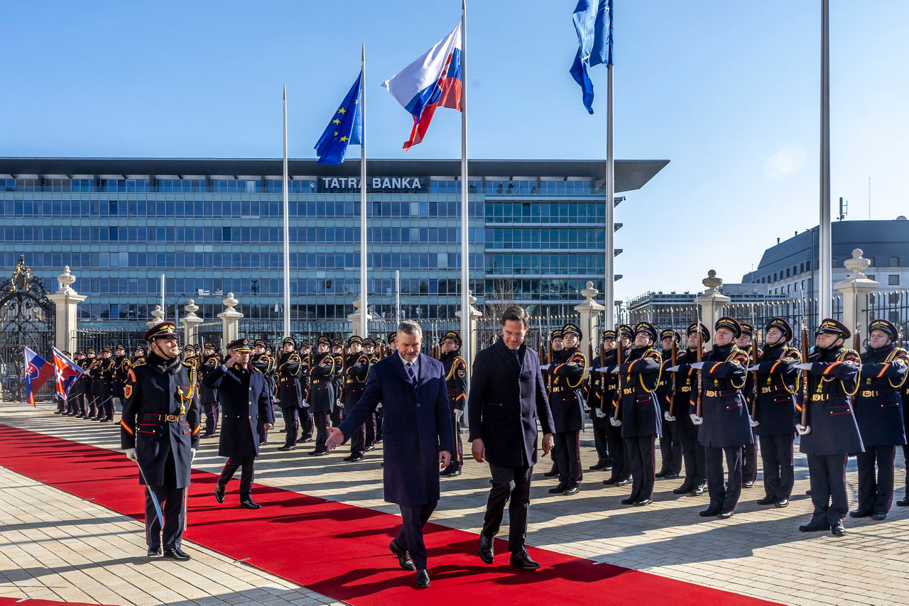 NATO Secretary General Mark Rutte meets with the President of the Slovak Republic, Peter Pellegrini