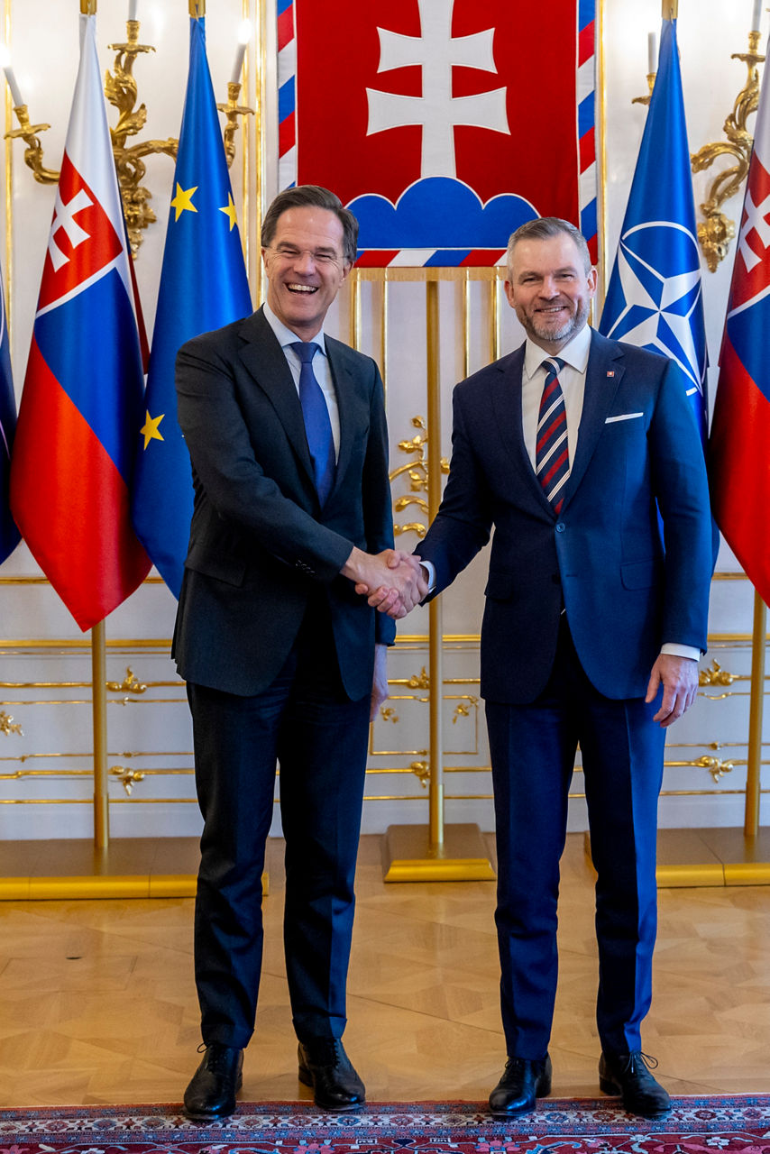 NATO Secretary General Mark Rutte meets with the President of the Slovak Republic, Peter Pellegrini