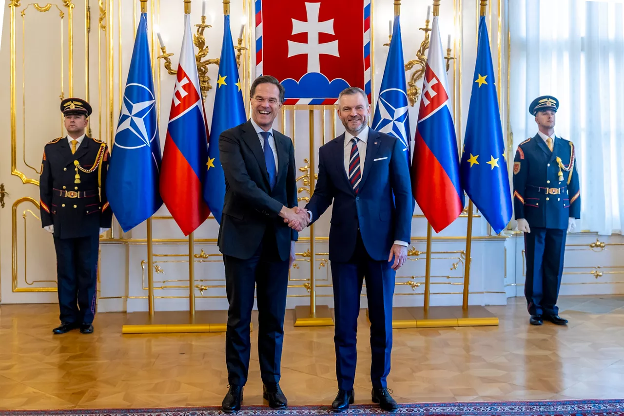 NATO Secretary General Mark Rutte meets with the President of the Slovak Republic, Peter Pellegrini
