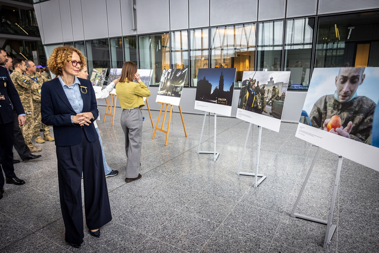 NATO Deputy Secretary General Radmila Shekerinska at the photo exhibition