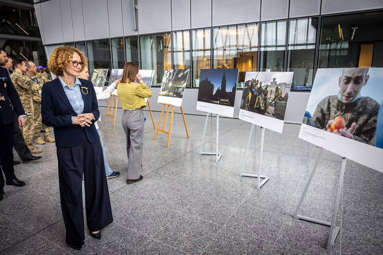 NATO Deputy Secretary General Radmila Shekerinska at the photo exhibition