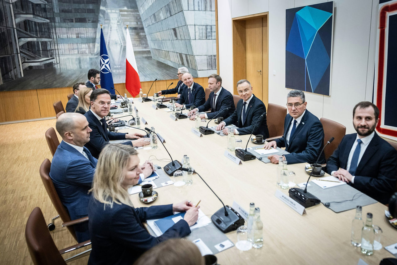 NATO Secretary General Mark Rutte with Andrzej Duda, President of Poland