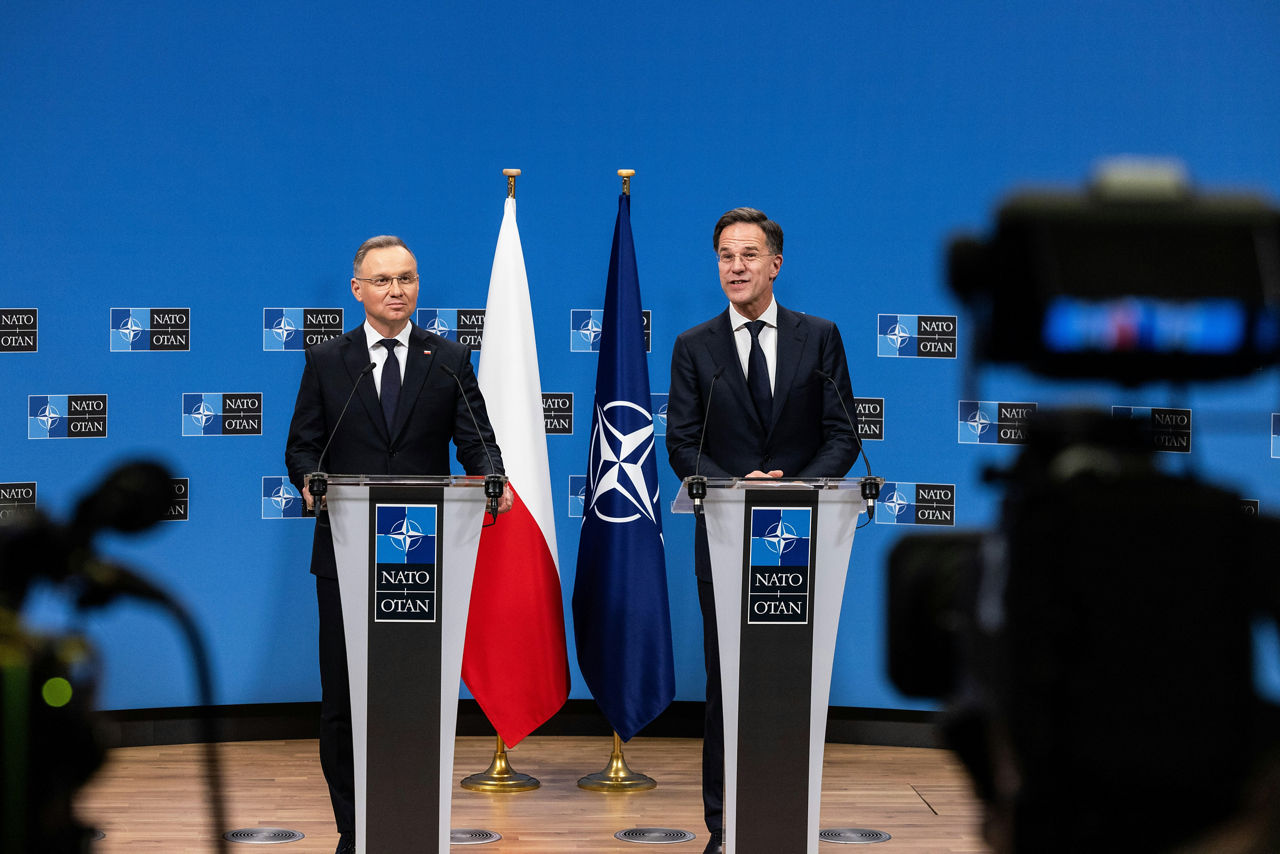 NATO Secretary General Mark Rutte with Andrzej Duda, President of Poland