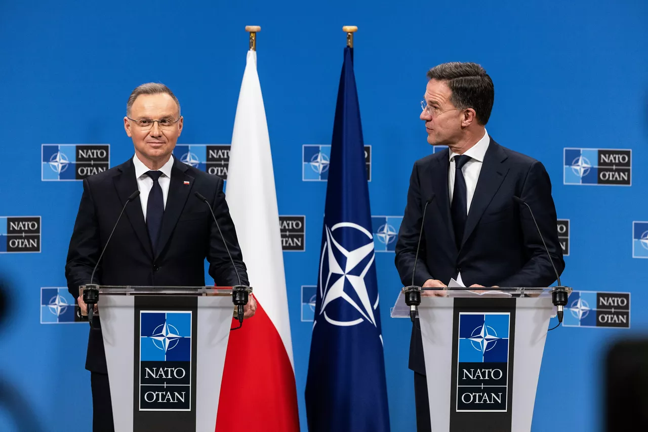 NATO Secretary General Mark Rutte with Andrzej Duda, President of Poland