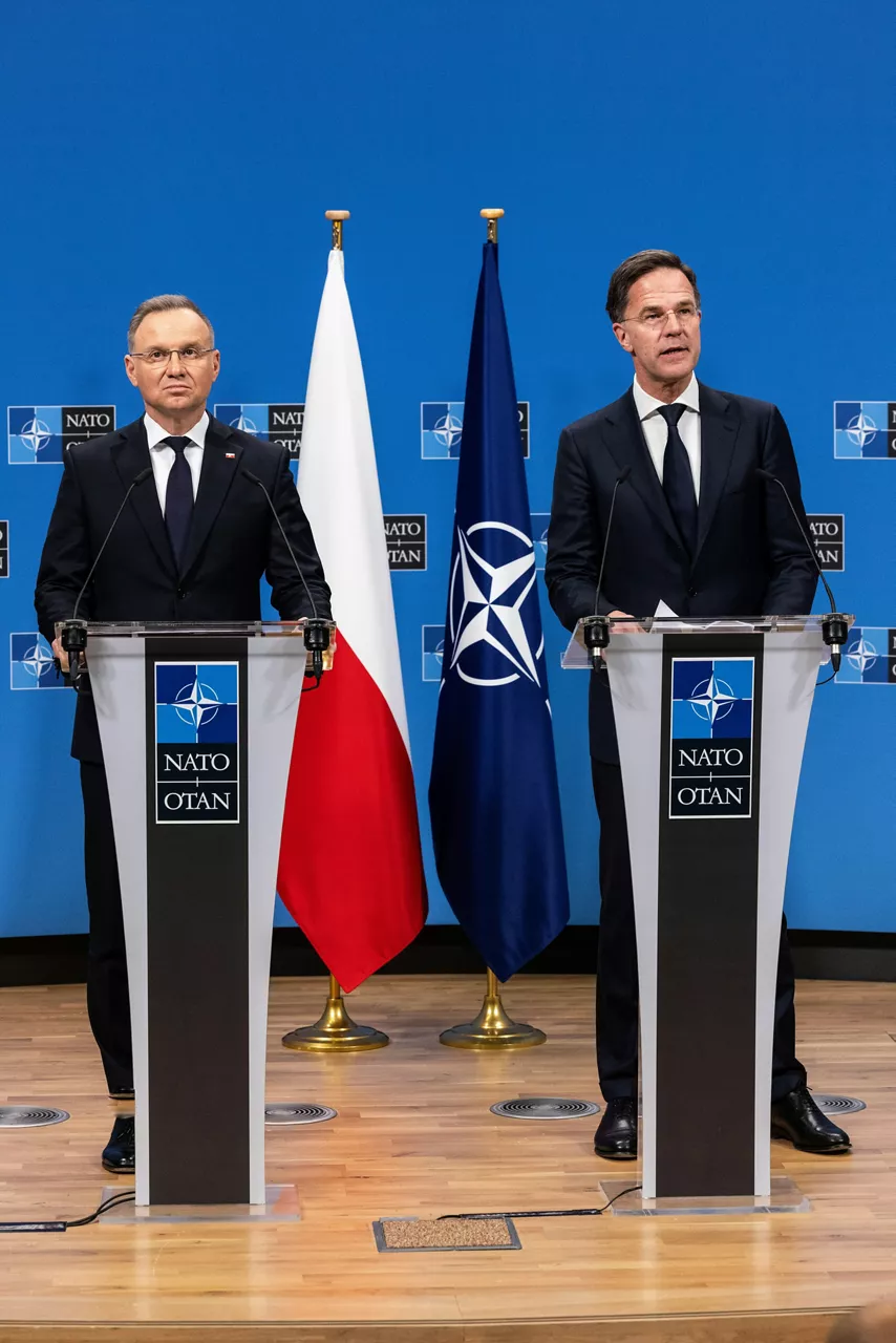 NATO Secretary General Mark Rutte with Andrzej Duda, President of Poland