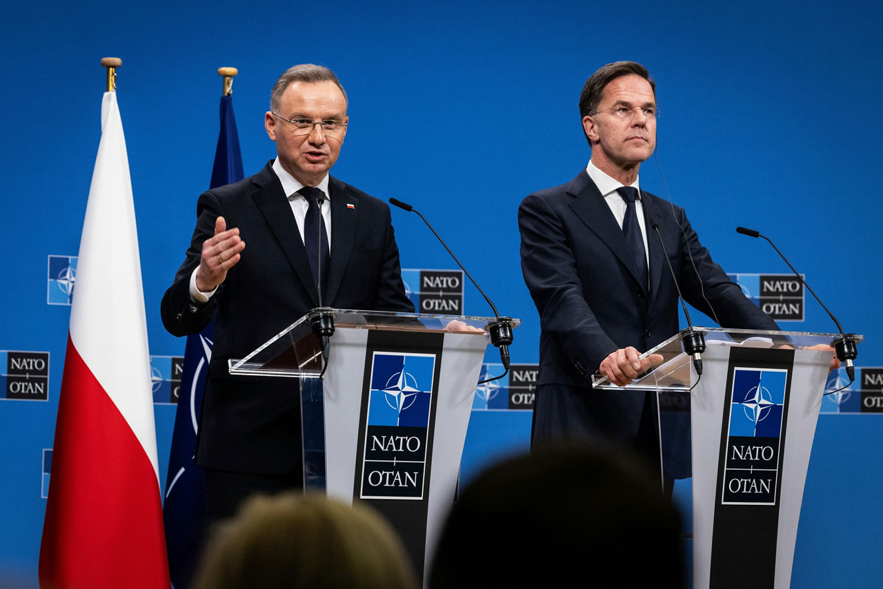 NATO Secretary General Mark Rutte with Andrzej Duda, President of Poland