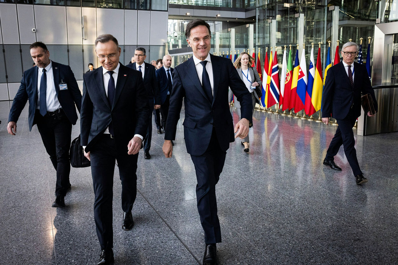 NATO Secretary General Mark Rutte with Andrzej Duda, President of Poland