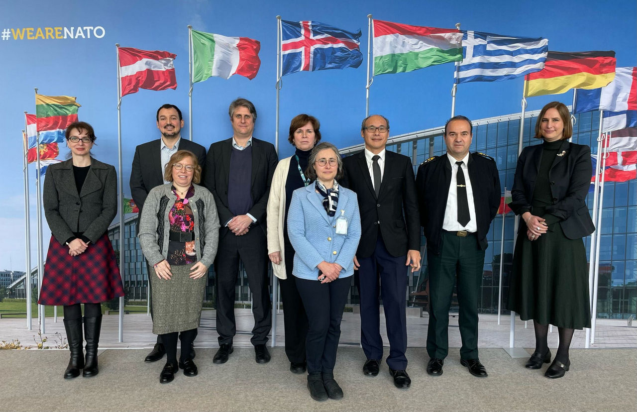 IBAN’s management and staff with Ms Fabienne Colignon, Chair of the IPSAS Board Consultative Advisory Group, and Ms Adina Mueffke and Ms Marioara Andronic, from NOR
