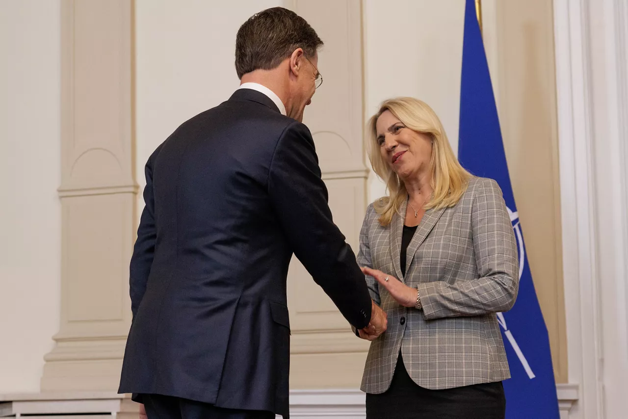 NATO Secretary General Mark Rutte with Member of the Presidency of Bosnia and Herzegovina, Željka Cvijanović