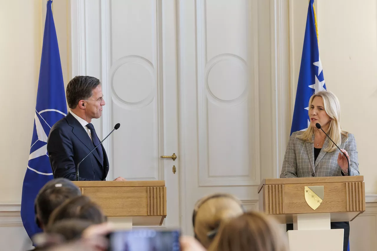 Joint press statements by NATO Secretary General Mark Rutte and the members of the Presidency of Bosnia and Herzegovina, Željka Cvijanović, Željko Komšić and Denis Bećirović