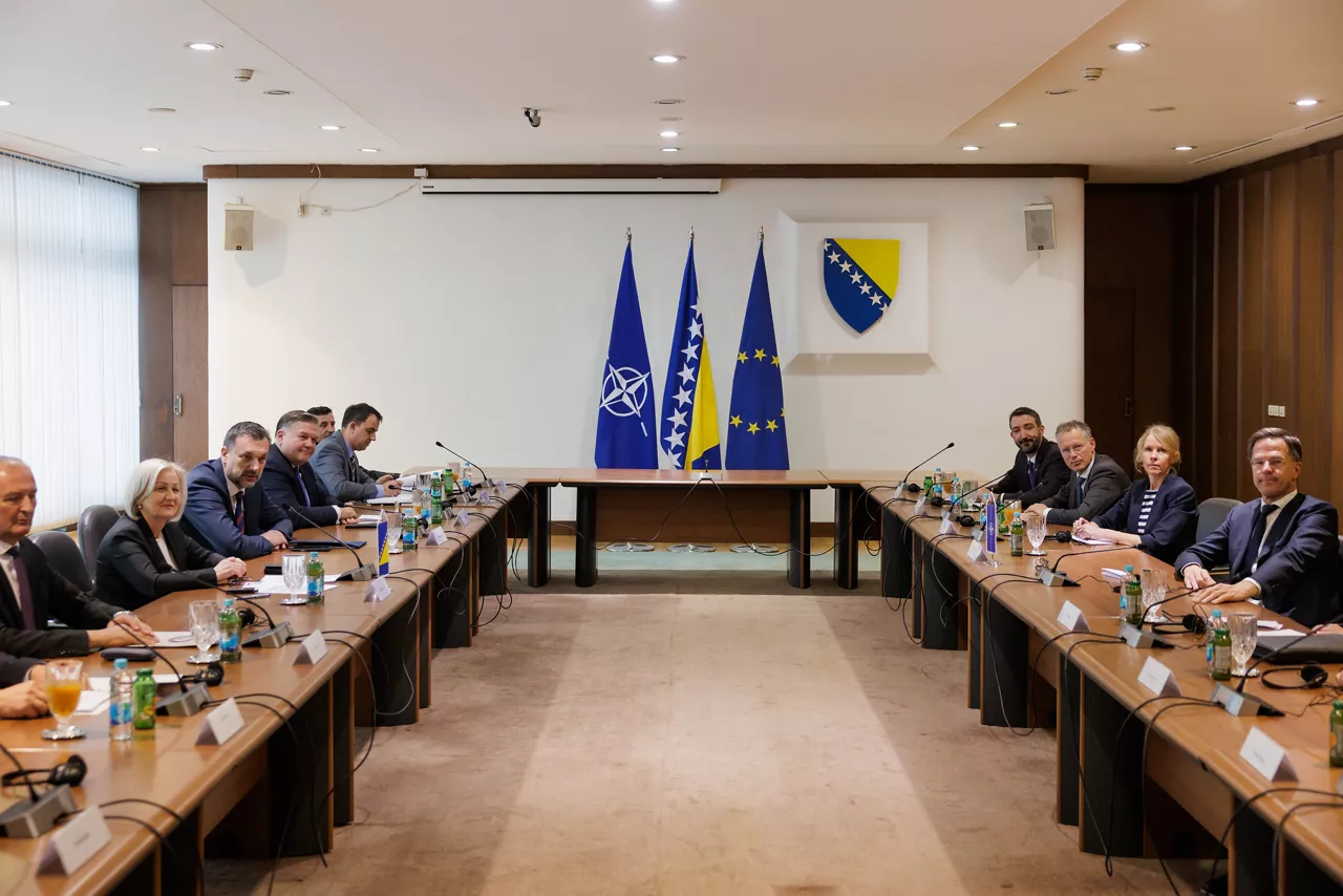 NATO Secretary General Mark Rutte meets with the Chairperson of the Council of Ministers of Bosnia and Herzegovina, Borjana Krišto