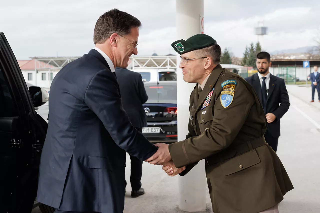 NATO Secretary General Mark Rutte visits NATO HQ Sarajevo and meets with Commander NATO HQ Sarajevo, Brigadier General Matthew A. Valas