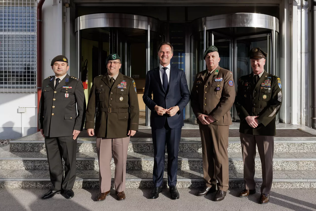 NATO Secretary General Mark Rutte visits NATO HQ Sarajevo and meets with Commander NATO HQ Sarajevo, Brigadier General Matthew A. Valas