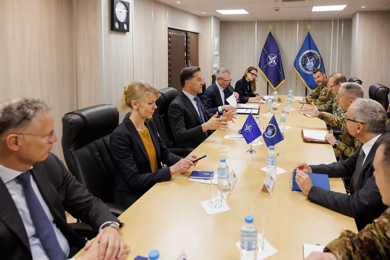 NATO Secretary General Mark Rutte meets with KFOR Commander, Major General Enrico Barduani