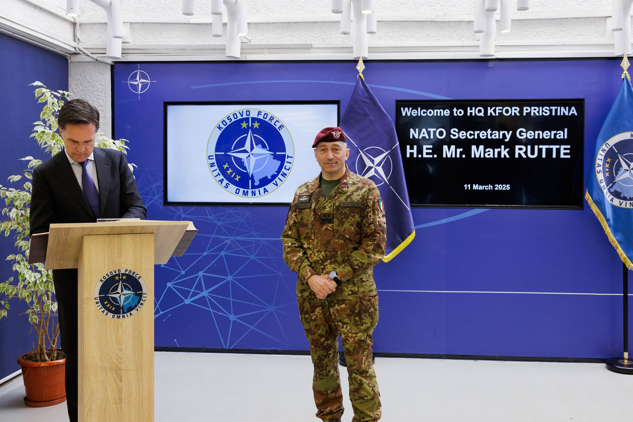 NATO Secretary General Mark Rutte meets with KFOR Commander, Major General Enrico Barduani
