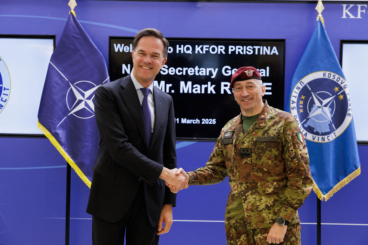 NATO Secretary General Mark Rutte meets with KFOR Commander, Major General Enrico Barduani