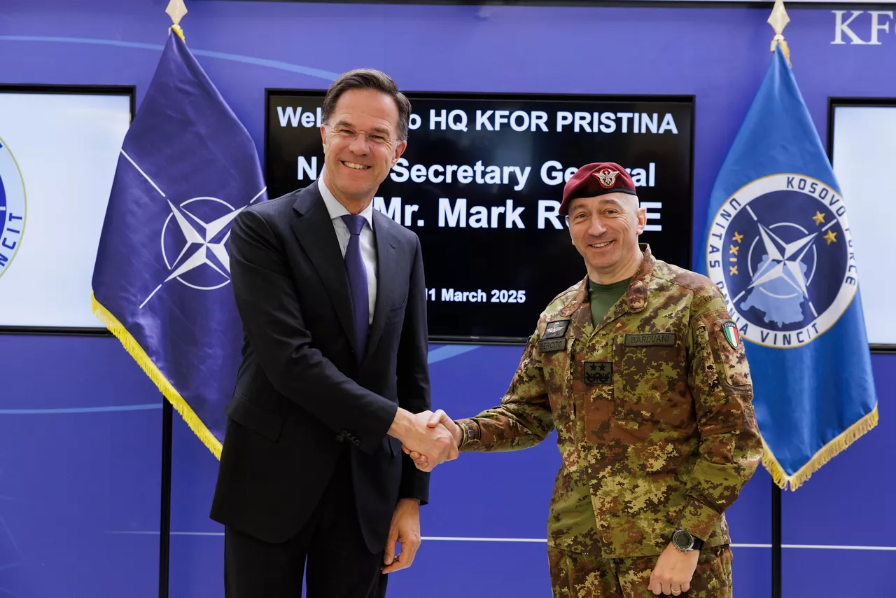 NATO Secretary General Mark Rutte meets with KFOR Commander, Major General Enrico Barduani