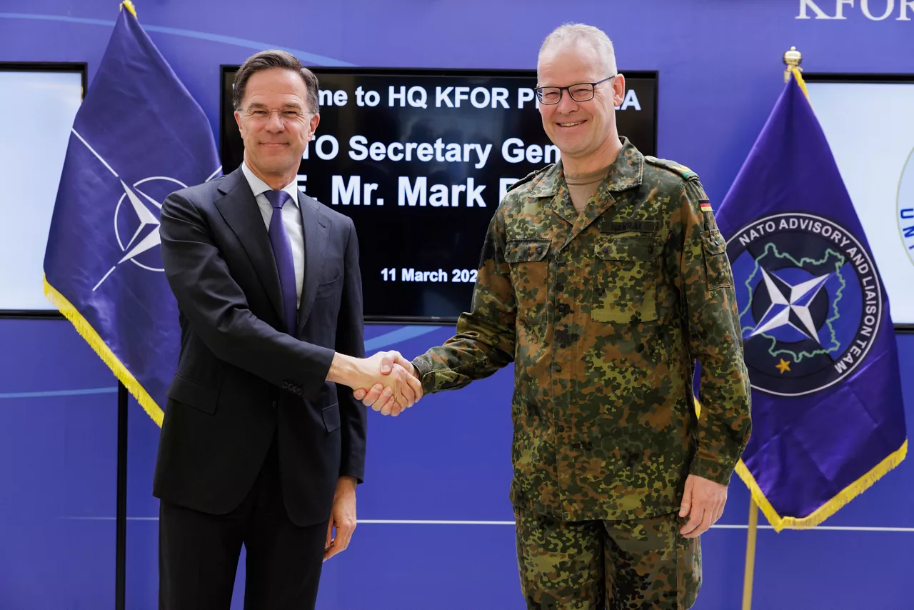 NATO Secretary General Mark Rutte meets with Director of the NALT, Brigadier General Christian Nawrat