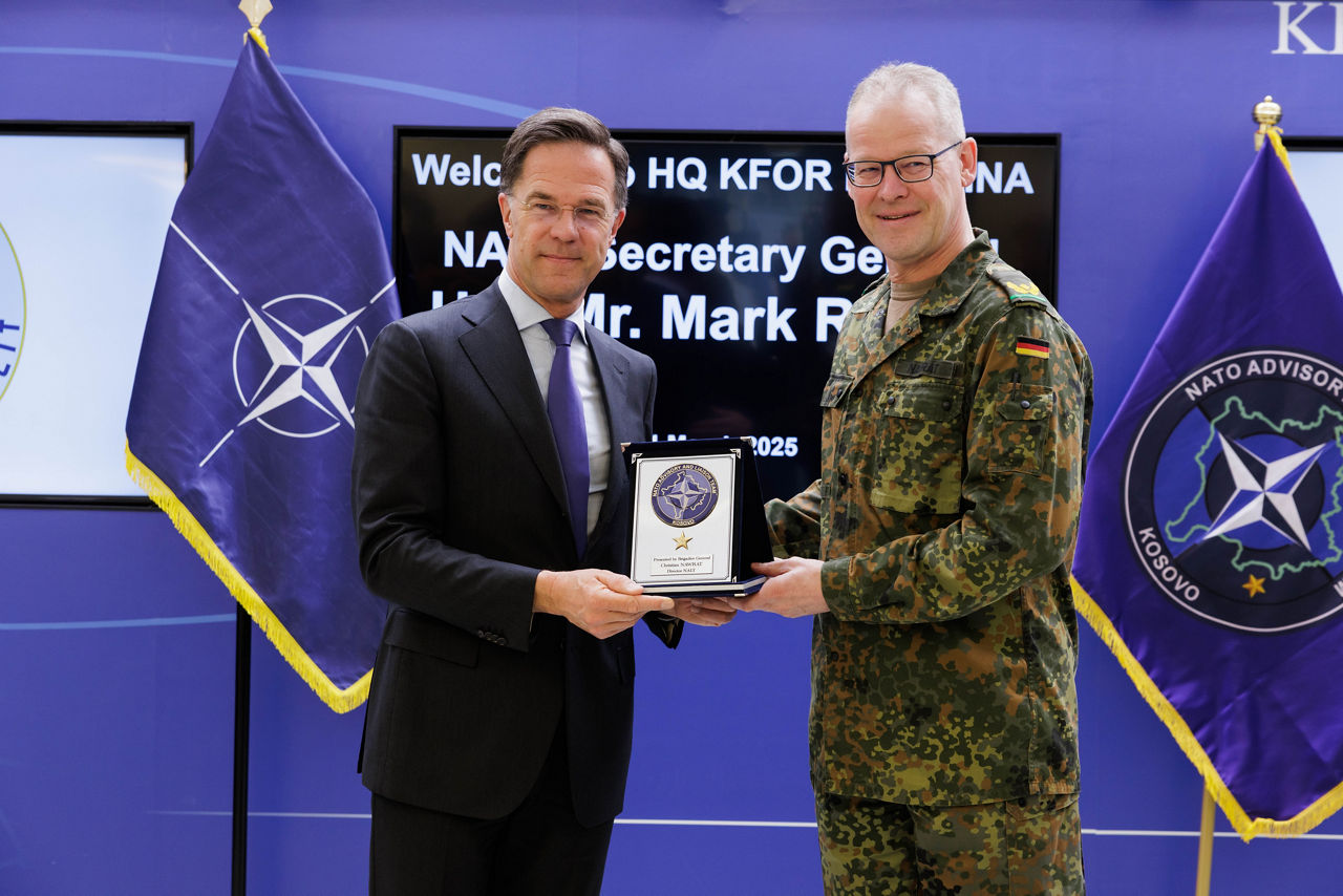 NATO Secretary General Mark Rutte meets with Director of the NALT, Brigadier General Christian Nawrat