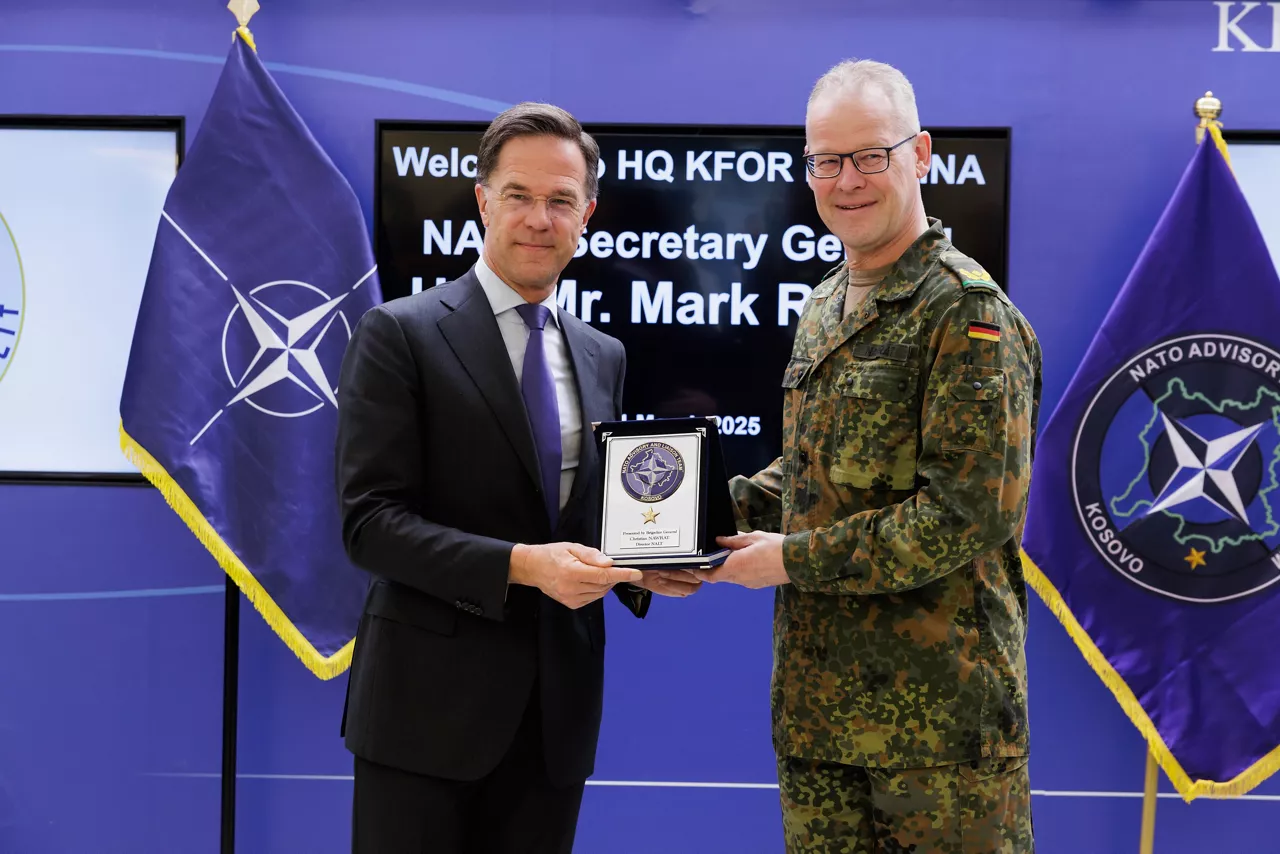 NATO Secretary General Mark Rutte meets with Director of the NALT, Brigadier General Christian Nawrat