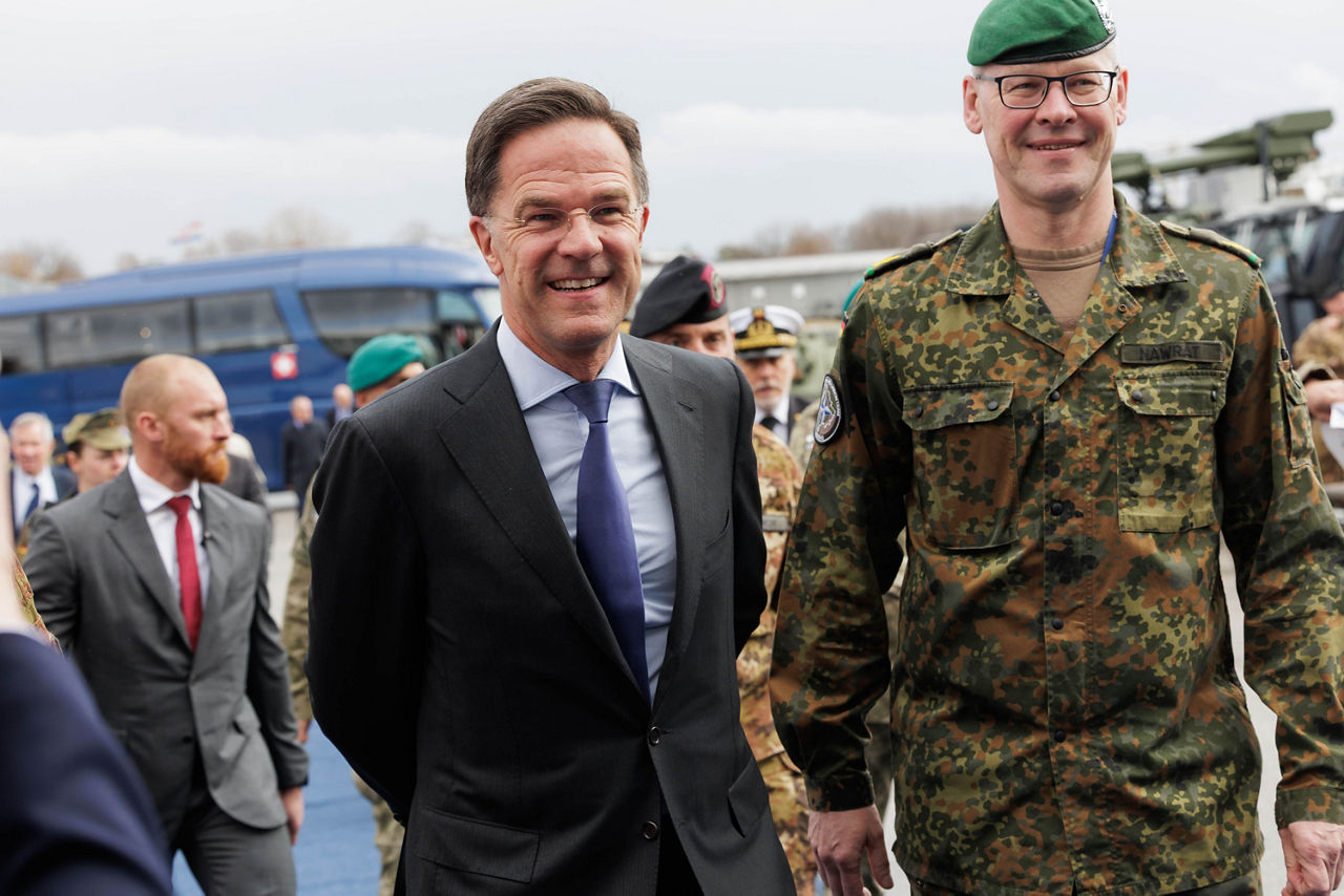 NATO Secretary General Mark Rutte with Director of the NALT, Brigadier General Christian Nawrat 