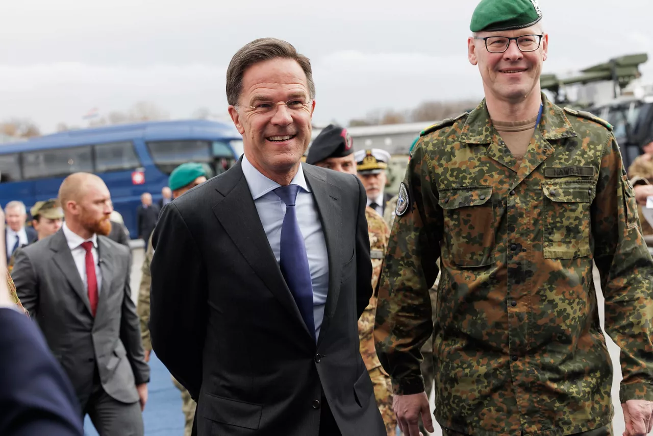 NATO Secretary General Mark Rutte with Director of the NALT, Brigadier General Christian Nawrat 