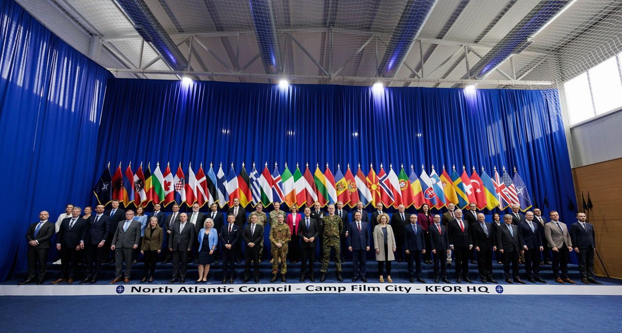 North Atlantic Council family photo at KFOR HQ