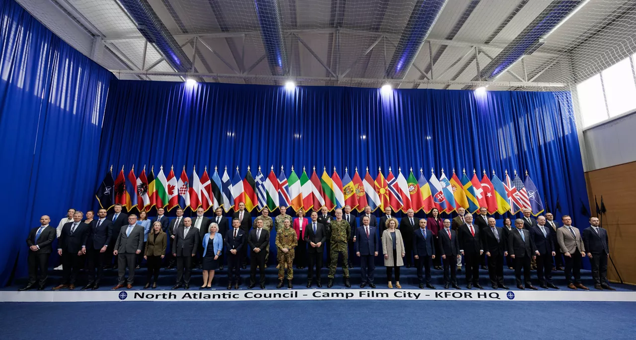 North Atlantic Council family photo at KFOR HQ