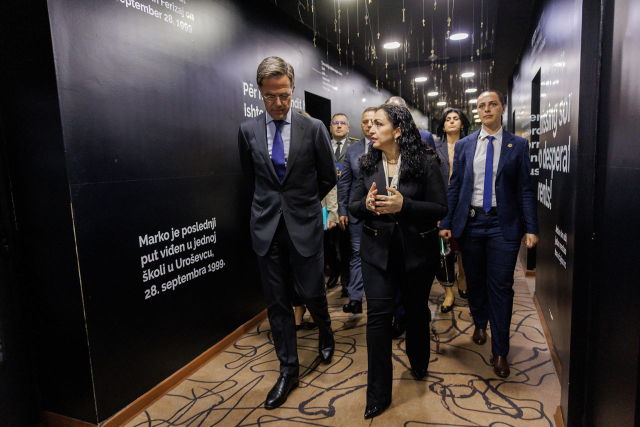 NATO Secretary General Mark Rutte meets with Ms Vjosa Osmani