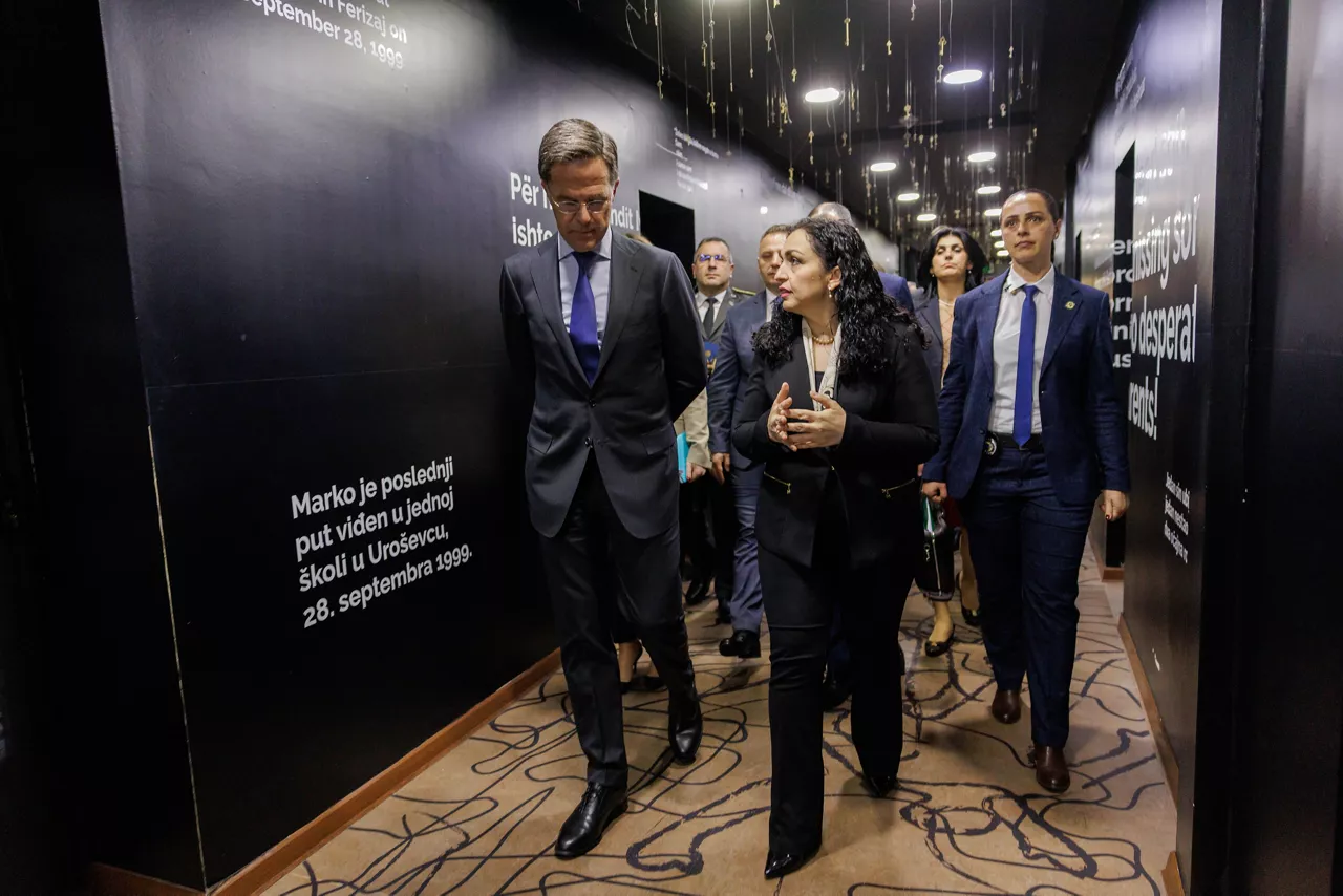 NATO Secretary General Mark Rutte meets with Ms Vjosa Osmani