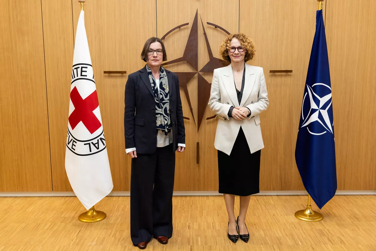 NATO Deputy Secretary General Radmila Shekerinska meets with Mirjana Spoljaric Egger, President of the International Committee of the Red Cross at NATO Headquarters