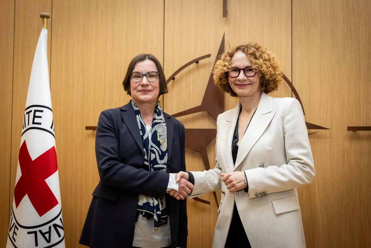 NATO Deputy Secretary General Radmila Shekerinska meets with Mirjana Spoljaric Egger, President of the International Committee of the Red Cross at NATO Headquarters