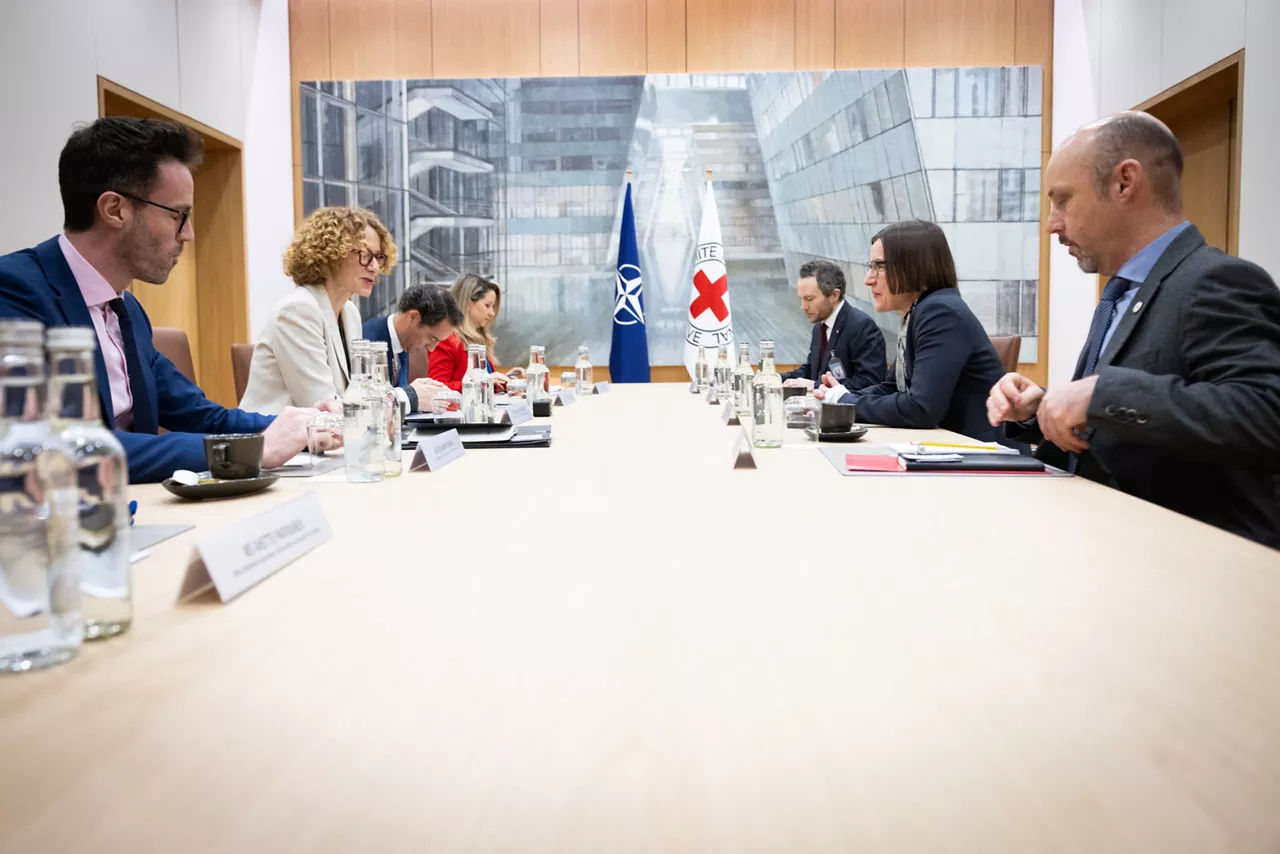 NATO Deputy Secretary General Radmila Shekerinska meets with Mirjana Spoljaric Egger, President of the International Committee of the Red Cross at NATO Headquarters