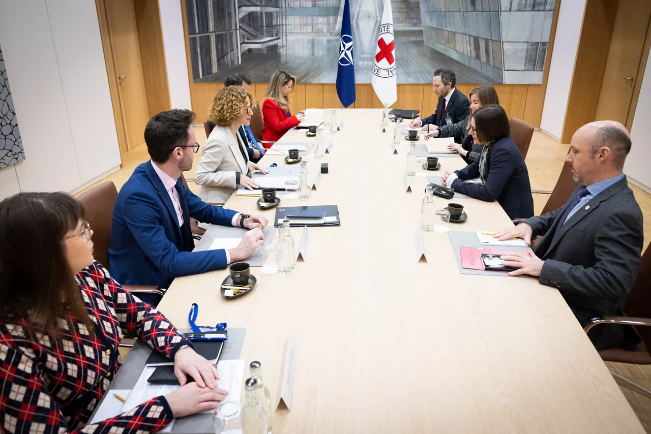 NATO Deputy Secretary General Radmila Shekerinska meets with Mirjana Spoljaric Egger, President of the International Committee of the Red Cross at NATO Headquarters