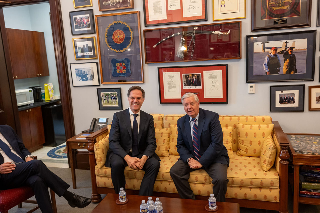 NATO Secretary General Mark Rutte meets with Lindsey Graham, United States Senator