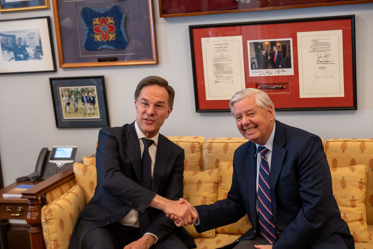 NATO Secretary General Mark Rutte meets with Lindsey Graham, United States Senator