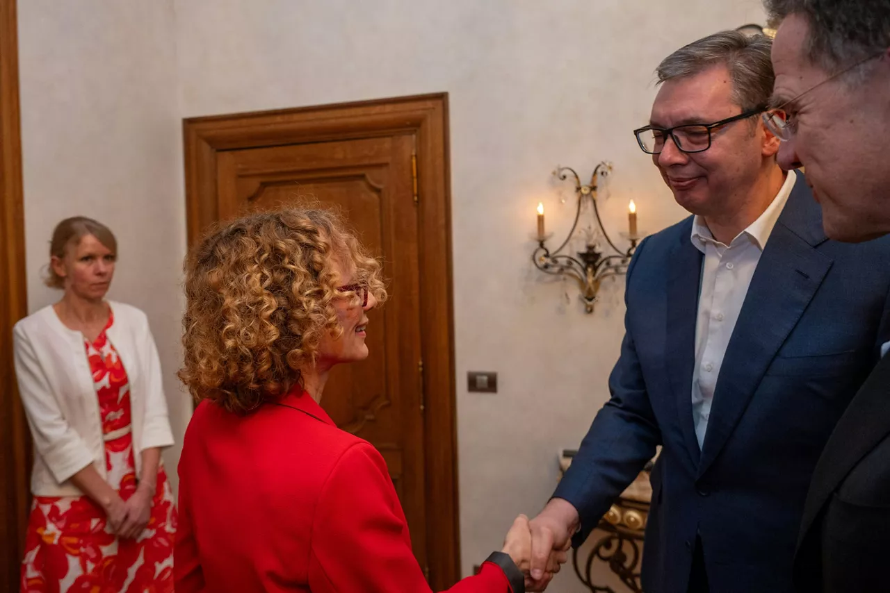 NATO Secretary General Mark Rutte with Aleksandar Vučić, President of Serbia