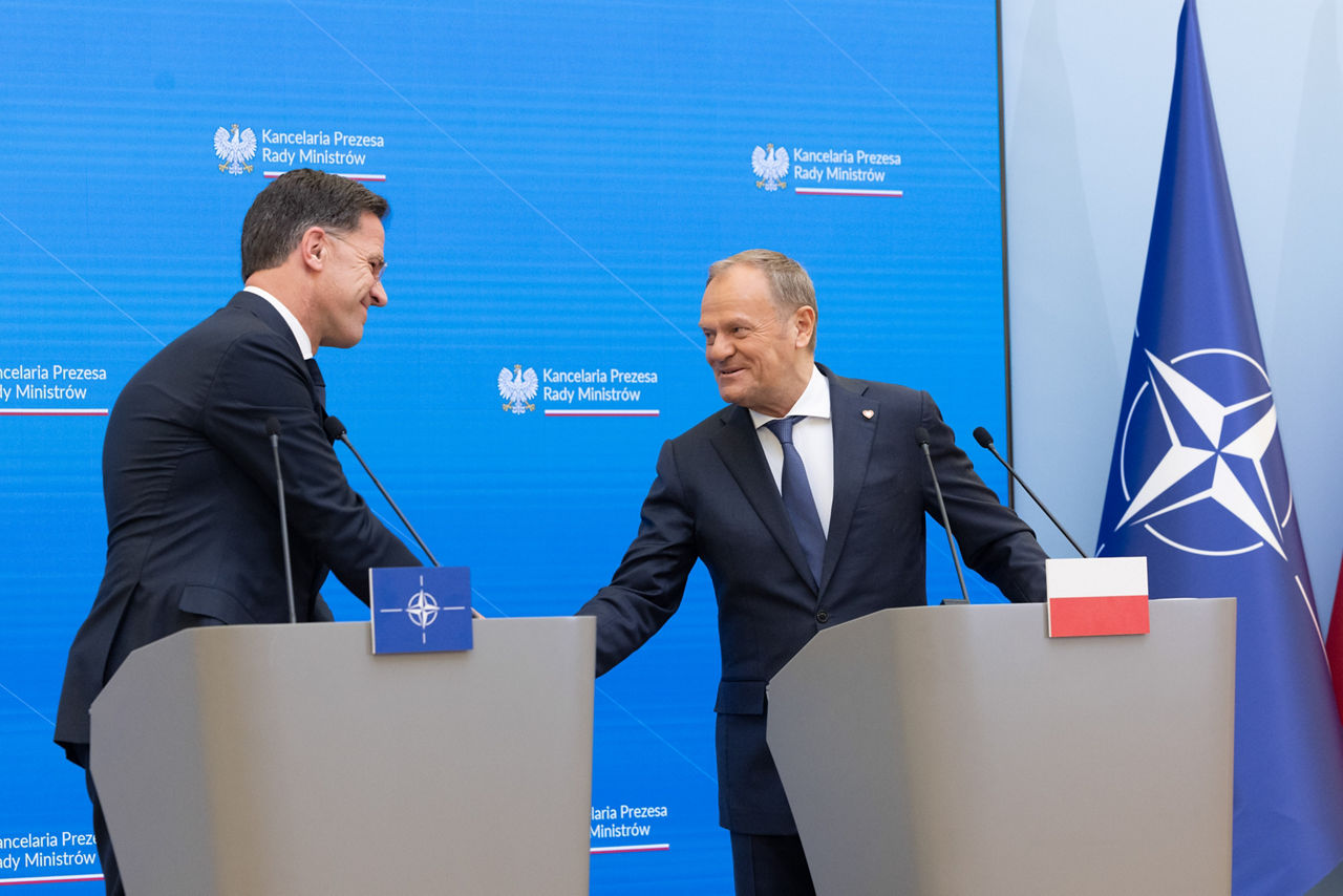 NATO Secretary General Mark Rutte  with Prime Minister Donald Tusk
