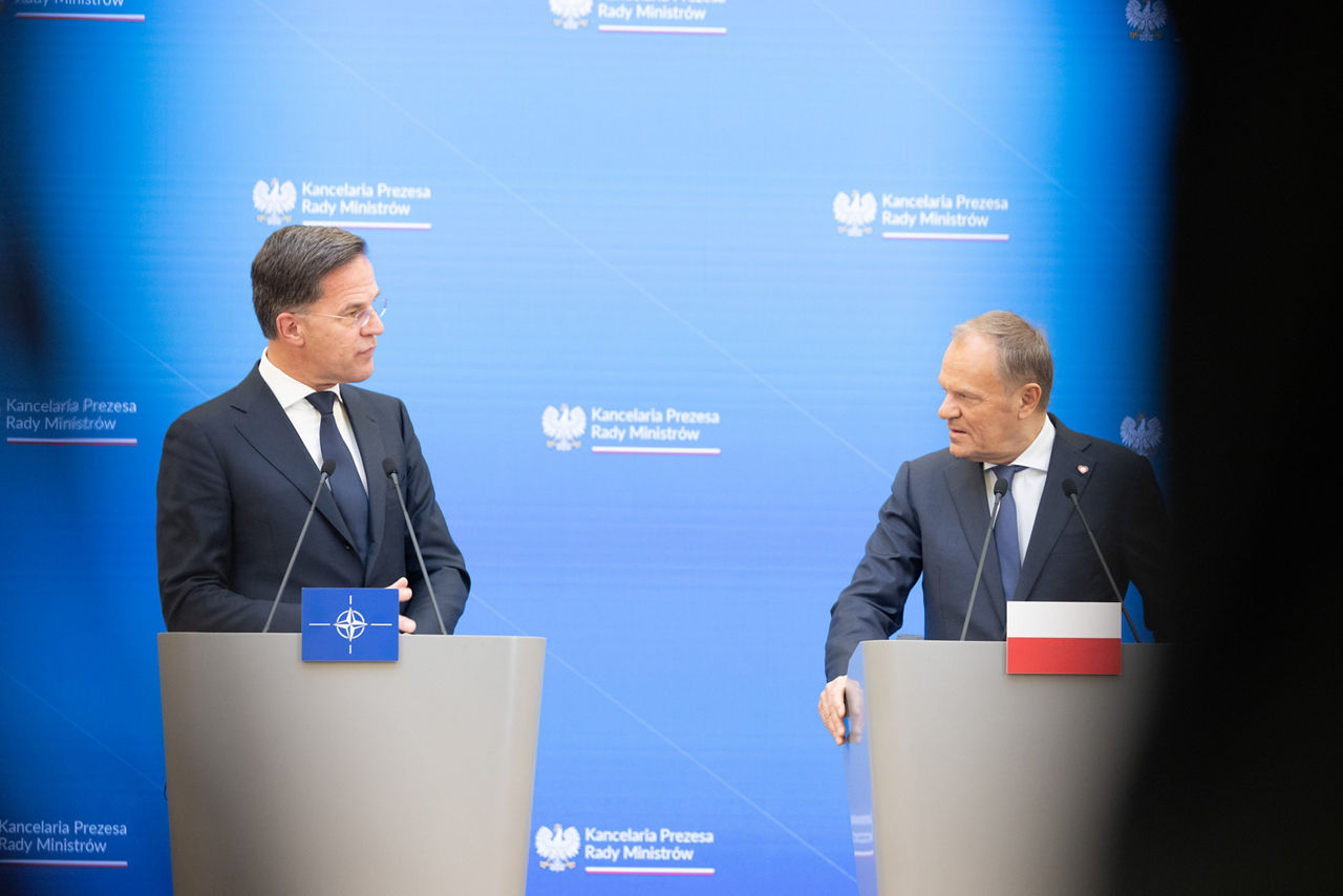 NATO Secretary General Mark Rutte  with Prime Minister Donald Tusk