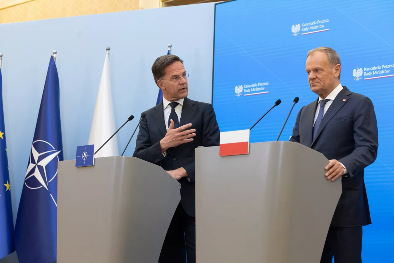 NATO Secretary General Mark Rutte  with Prime Minister Donald Tusk