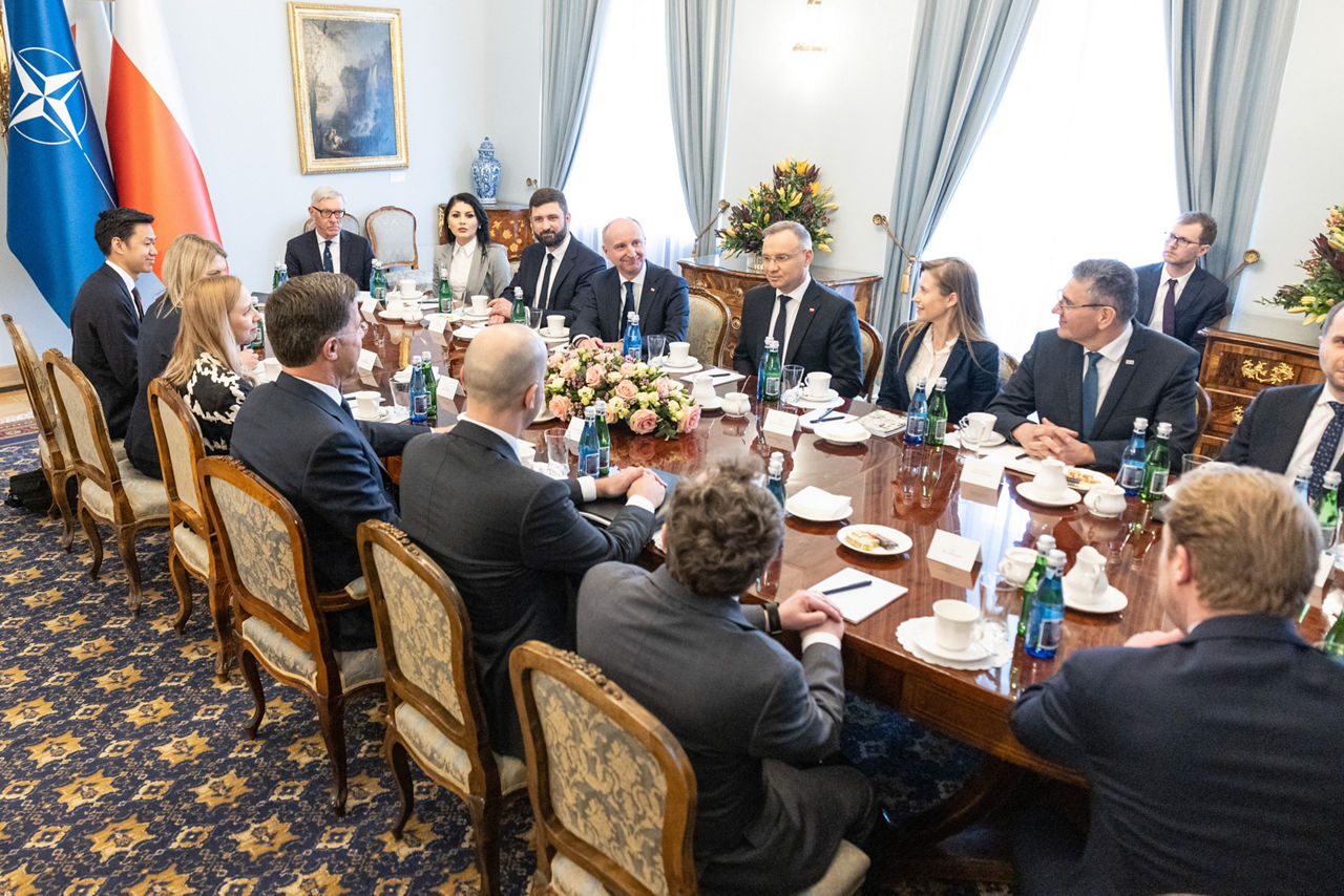 NATO Secretary General Mark Rutte meets with Andrzej Duda, President of Poland