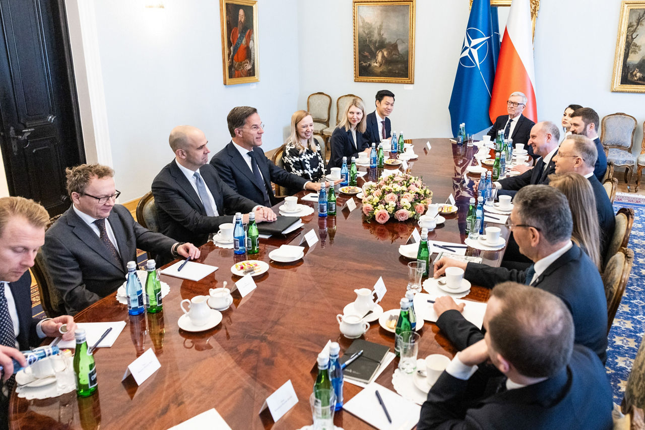 NATO Secretary General Mark Rutte meets with Andrzej Duda, President of Poland