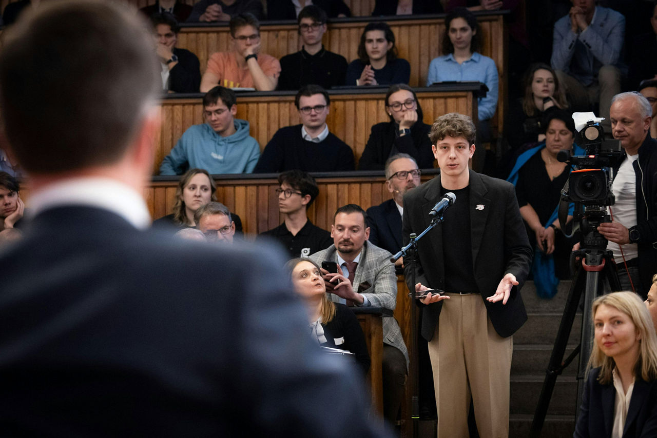 NATO Secretary General Mark Rutte at the Warsaw School of Economics