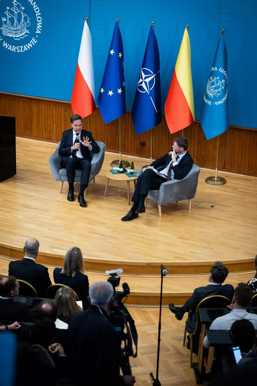 NATO Secretary General Mark Rutte at the Warsaw School of Economics