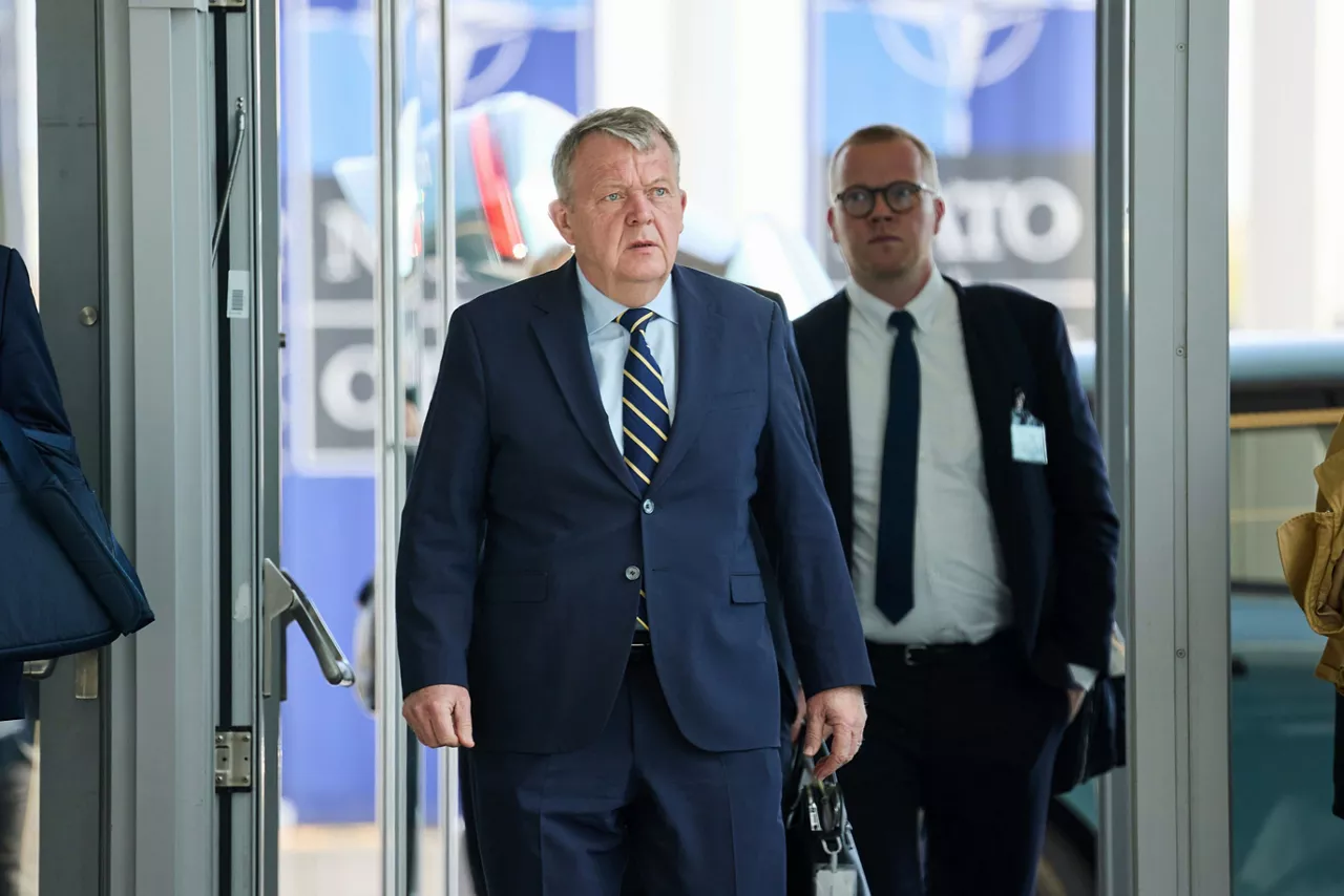 Minister of Foreign Affairs of Denmark, Lars Løkke Rasmussen, arrives at the NATO Foreign Ministerial