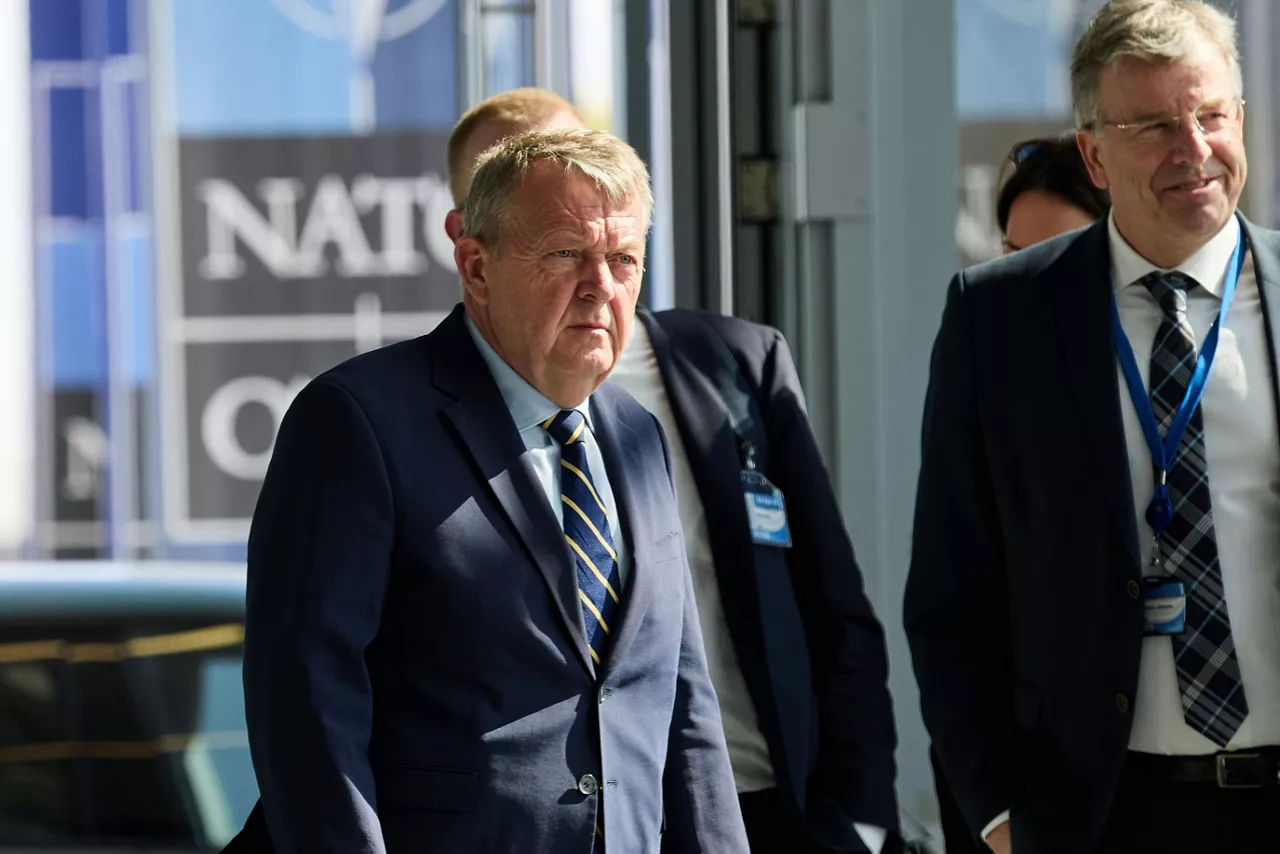 Minister of Foreign Affairs of Denmark, Lars Løkke Rasmussen, arrives at the NATO Foreign Ministerial